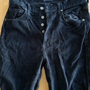 Citizens Of Humanity Black Jolene Corduroy Pants